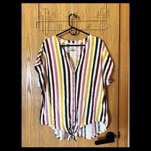 Bobbie brooks striped tie shirt